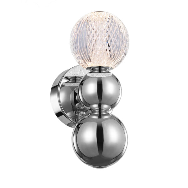 Wall lamp Lux Oter – LED wall lamp in chrome and acrylic