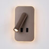 Wall lamp Lux Doria – LED wall lamp in coffee and aluminum