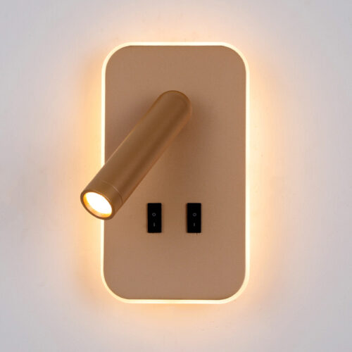 Wall lamp Lux Doria – LED wall lamp in gold and aluminum