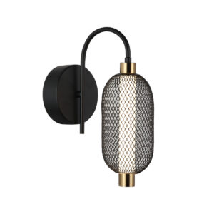 Wall lamp Lux Marco – LED wall lamp in black and steel